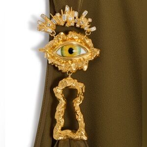 Schiaparelli Style Eye Keyhole Earrings